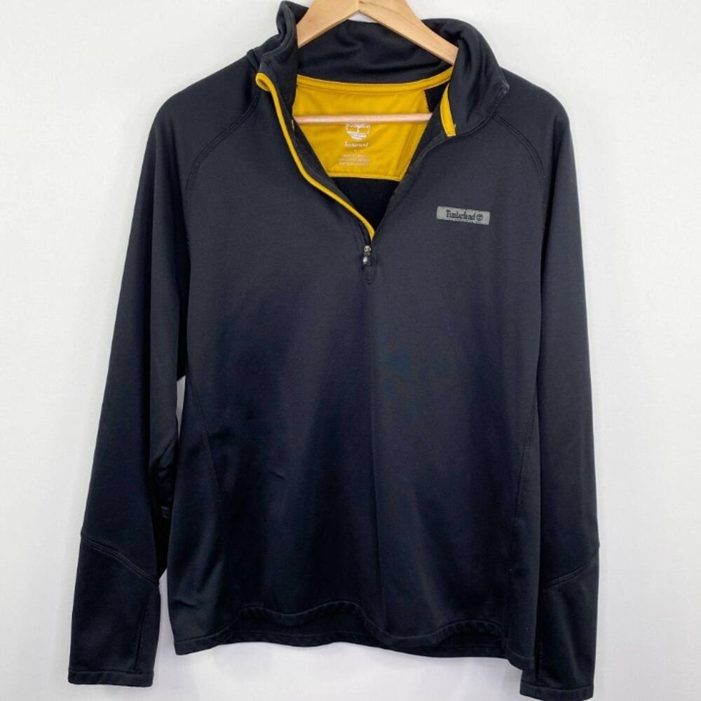 Timberland Black Long Sleeve Quarter Zip Pullover Men's Size Medium‎ M